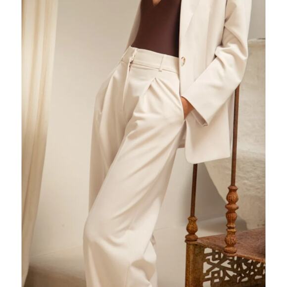 Rosae Paris Le Tiago Trouser Pants Ecru Size 36/4 - Picture 1 of 16